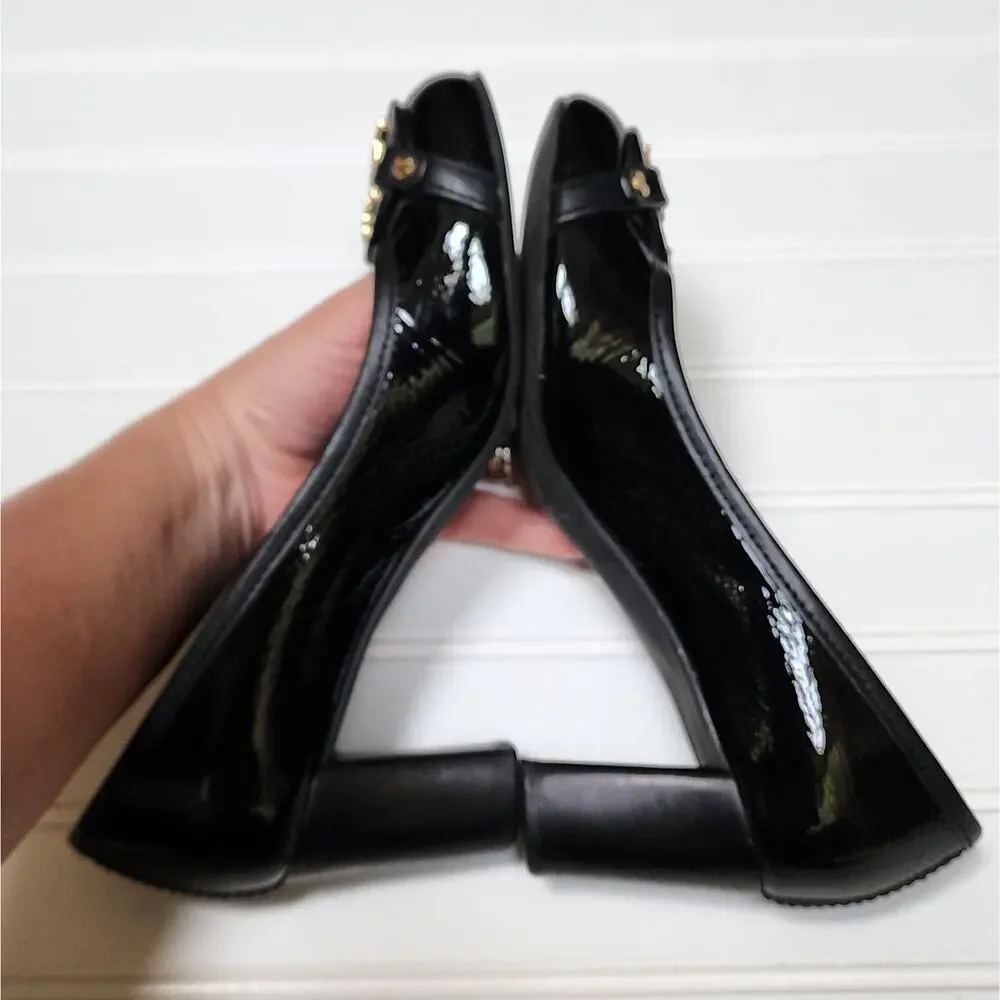 Tory Burch Aaden Black Patent Leather Pumps Size 7